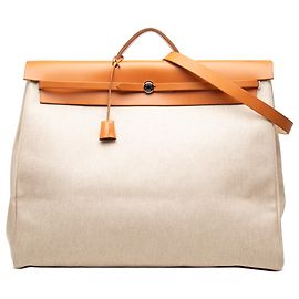 Hermès Beige Toile Herbag 50 Beige