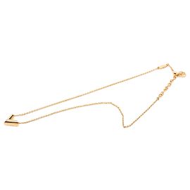 Collier pendentif Essential V Louis Vuitton plaqué or Gold Gold Doré