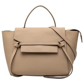 Céline Bolsa Belt em couro de vitelo de grão mini bege Celine Bege
