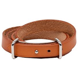 Pulseira Triple Tour Hermès Swift Marrom Api II Marrom