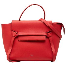 Céline Borsa Belt in vitello micro grained rosso Celine Rosso
