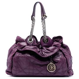 Tote Cannage Le Trente en cuir violet Dior Violet Violet foncé