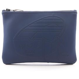 Hermès Pochette borsa Hermes NeoBain Thalassa PM Blu navy