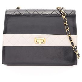 Borsa a Spalla Chanel Matelassé Nero Bianco