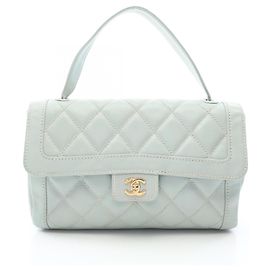 Chanel Wild Stitch Top Handle Handbag Blue