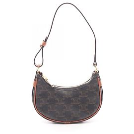 Céline Bolsa Celine AVA Mini Ava Triomphe Marrom Preto