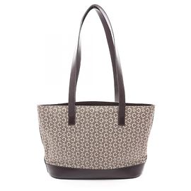 Céline Sac cabas Celine C Macadam Marron Écru