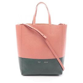 Céline Bolsa Tote Celine Vertical Small Cabas 2-Way Rosa Verde