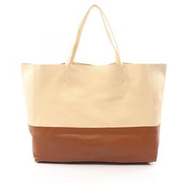 Céline Sac Cabas Horizontal Celine Marron Écru