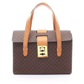 Céline Celine Macadam Handbag Brown