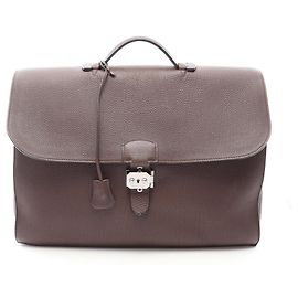 Hermès Hermes Sac à Dépêches 41 Brown Togo Leather Handbag Brown