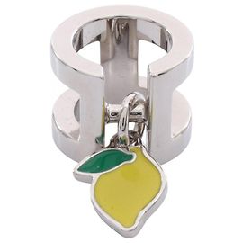 Hermès Hermes Twilly Ring Mini H Citron Schal-Accessoire Silber Gelb