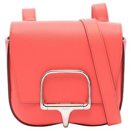 Hermès Mini bolsa de ombro Hermes Della Cavalleria Rosa Vermelho