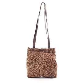 Sac à épaule Bottega Veneta imprimé léopard Marron