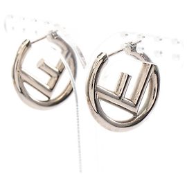Fendi Silver Stud Ohrringe Silber