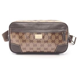 Sac banane Gucci GG Crystal Marron Beige