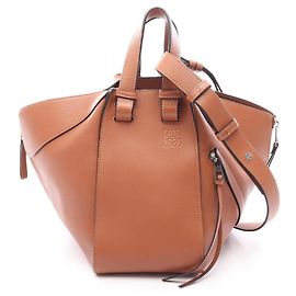 Loewe Hammock Small 2-Way Leather Handbag Brown