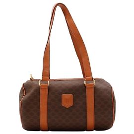 Céline Celine Borsa Boston Monogram Macadam Marrone Monogramma