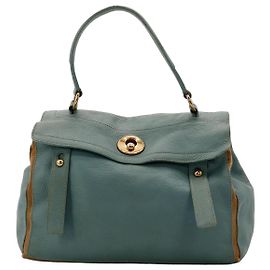 Borsa a mano Yves Saint Laurent Muse Two in pelle blu Blu