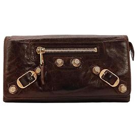 Balenciaga Classic City Zip-Around Wallet Brown