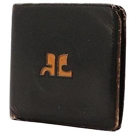 Courreges Courrèges Black Leather Logo Wallet Black