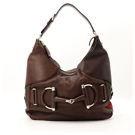 Gucci Bolsa Hobo Horsebit Marrom
