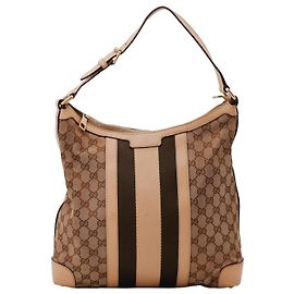 Gucci Bolsa de ombro em canvas Monogram GG Marrom Bege
