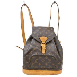 Louis Vuitton Vintage Montsouris Backpack Monogram Canvas MM Brown
