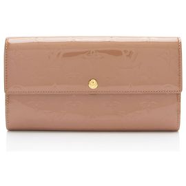 Cartera Sarah Monogram Vernis Louis Vuitton Castaño Beige