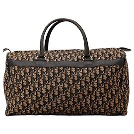 Christian Dior Bolsa Boston Monogram Marrom Preto