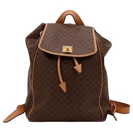 Céline Celine Monogramm-Canvas Rucksack Braun Monogramm