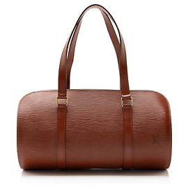 Bolsa Soufflot em couro Epi vintage Louis Vuitton Marrom