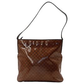 Céline Celine Bolsa de ombro padrão Macadam Marrom