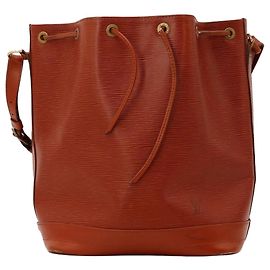 Louis Vuitton Bolsa Noé em Couro Epi Marrom