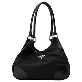 Prada Tessuto Borsa a Spalla Nero