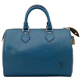 Louis Vuitton Speedy 25 Cuir Epi Bleu
