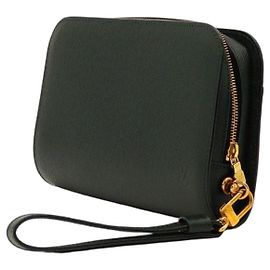 Louis Vuitton Zippy Organizer Pouch Taiga Leather Green Dark green