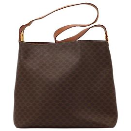 Céline Celine Bolsa de ombro Macadam Marrom