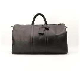 Louis Vuitton Keepall 55 Epi Leather Travel Bag Black