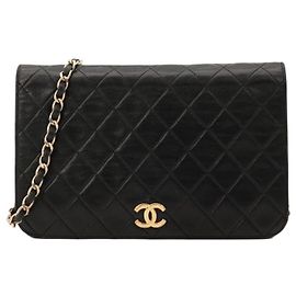 Borsa Chanel Classic Flap in pelle nera Nero