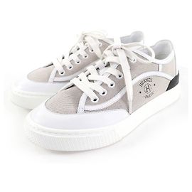 Hermès Baskets en cuir Hermes Marron Blanc