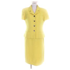 Chanel Wool 2way Set Yellow