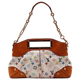 Louis Vuitton Monogram Multicolore White Leather Handbag White Multiple colors Monogram