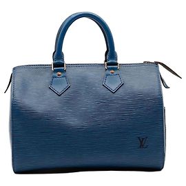 Louis Vuitton Speedy 25 Epi Leather Handbag - Blue Blue
