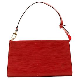 Louis Vuitton Pochette Accessoires en cuir Epi Rouge Rouge