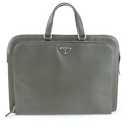 Borsa a mano/Valigetta in pelle Saffiano Prada Cachi