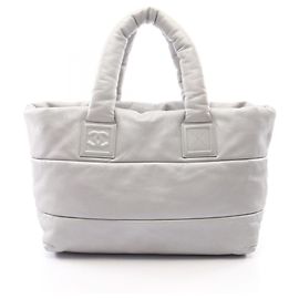 Chanel Coco Cocoon GM Reversible Tote Bag Silvery Navy blue