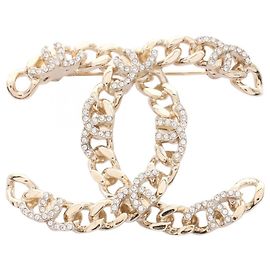 Chanel Coco Mark Brooch Accessory Golden Other