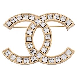 Chanel Coco Mark Gold Plated Brooch Golden Other