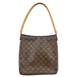 Bolsa Louis Vuitton Monogram Looping em Canvas Monogram GM Marrom